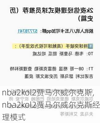 nba2kol2贾马尔威尔克斯,nba2kol2贾马尔威尔克斯经理模式