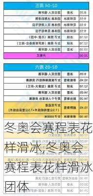 冬奥会赛程表花样滑冰,冬奥会赛程表花样滑冰团体