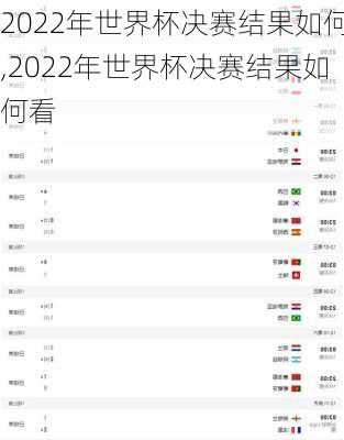 2022年世界杯决赛结果如何,2022年世界杯决赛结果如何看