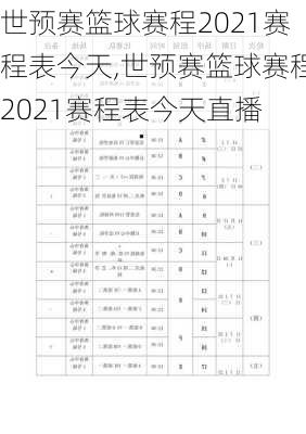 世预赛篮球赛程2021赛程表今天,世预赛篮球赛程2021赛程表今天直播