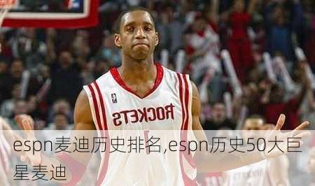 espn麦迪历史排名,espn历史50大巨星麦迪