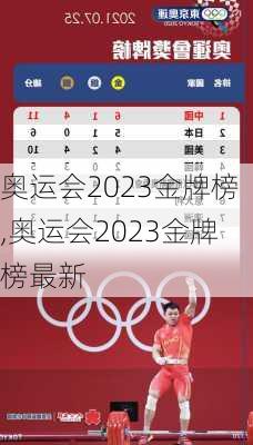 奥运会2023金牌榜,奥运会2023金牌榜最新